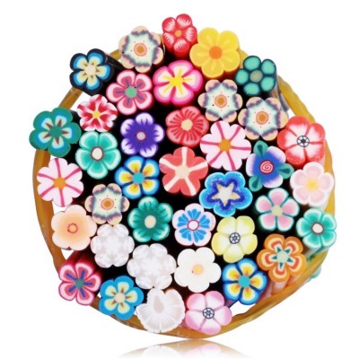 Yiwu bobao factory supply funny novelty different flower shape Polymer Clay cane Sprinkles for DIY nail art & phone decoration