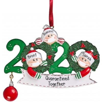 hot selling Xmas tree Pendant Gift hanging ornaments DIY Personalized family 2020 Christmas quarantine ornament