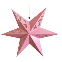 Meilun Art Crafts pink  Moon Hanging Star Paper Lantern for party decoration christmas decoration  wedding decoration