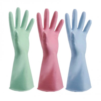 Yiwu Bobao Morandi color flexible durable nitrile rubber household cleaning kitchen washing dish vegetable fruit non-slip gloves