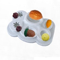 Yiwu bobao new funny popular 3D 6pcs different nuts shape home DIY bake cake chocolate biscuit fondant decoration silicone molds