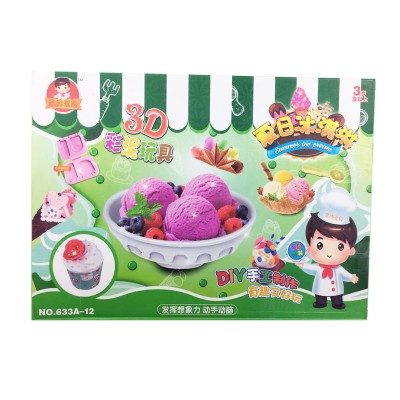 Yiwu Bobao DMO New Product Popular Bright Color Clay No Fade DIY toy ice-cream color clay set