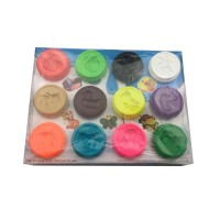 Yiwu DMO Professional Manufacturer Accept OEM Order High Quality Safe Soft no stick hand 12color play dough set