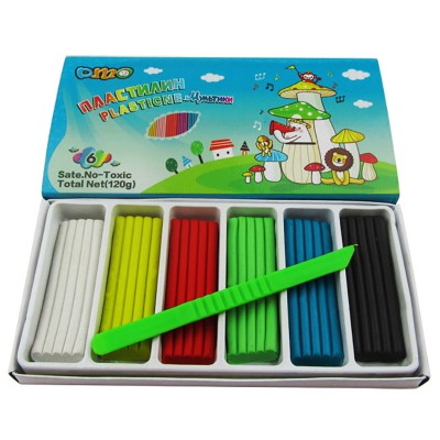 Yiwu Bobao 6 colors eco-friendly modeling clay with tool for kids DIY educational toy plasticine