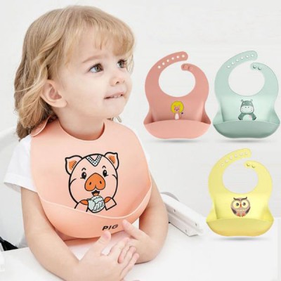 Silicone Baby Bib with Food Catcher Soft Waterproof Silicone Baby Eating Silicone Baby Organic Feeding Bibs