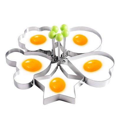 hot selling High Quality 4-Piece Stainless Steel Nonstick Fried Egg Rings